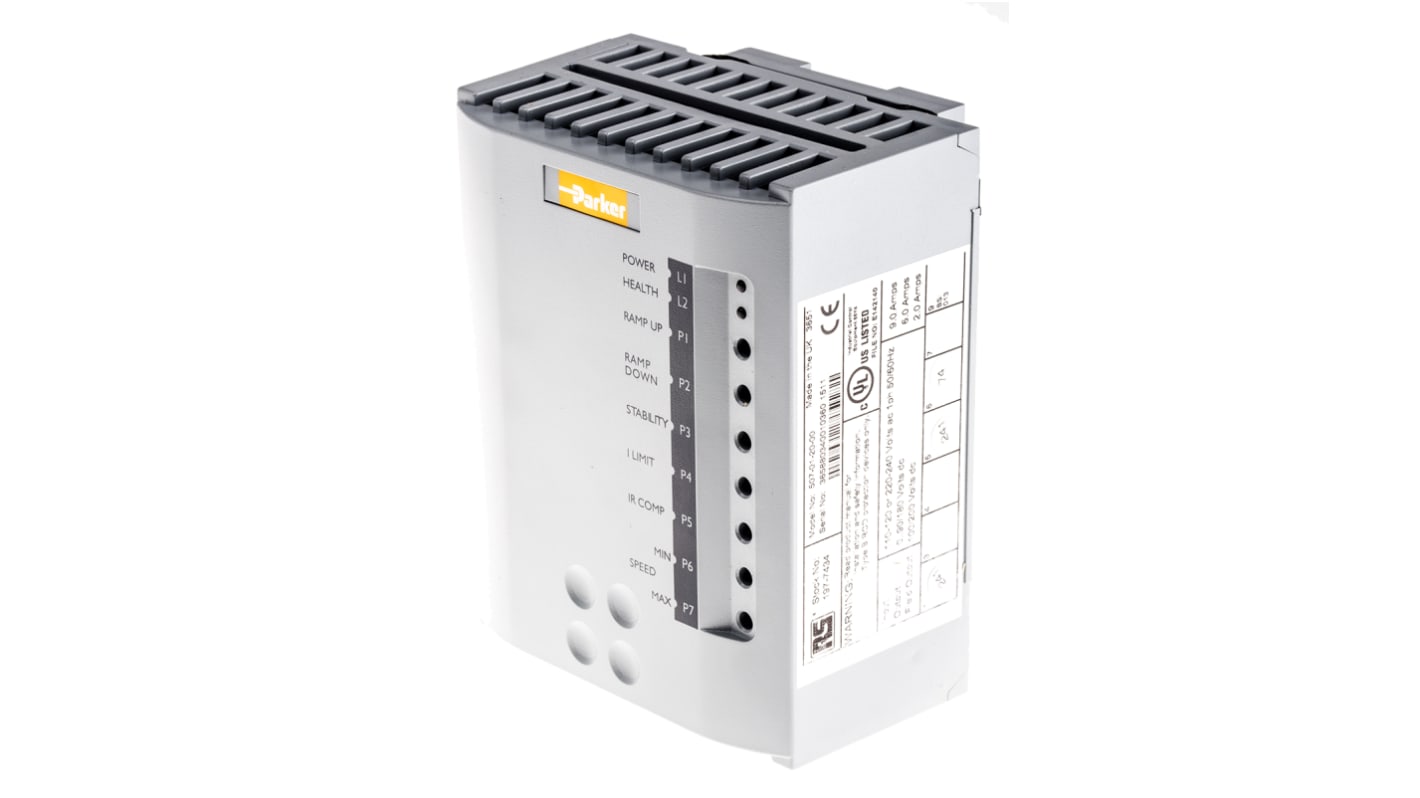 Parker DC Motor Controller, 110 → 120 V ac, 220 → 240 V ac, 1 Phase, 6 A, 210 V dc