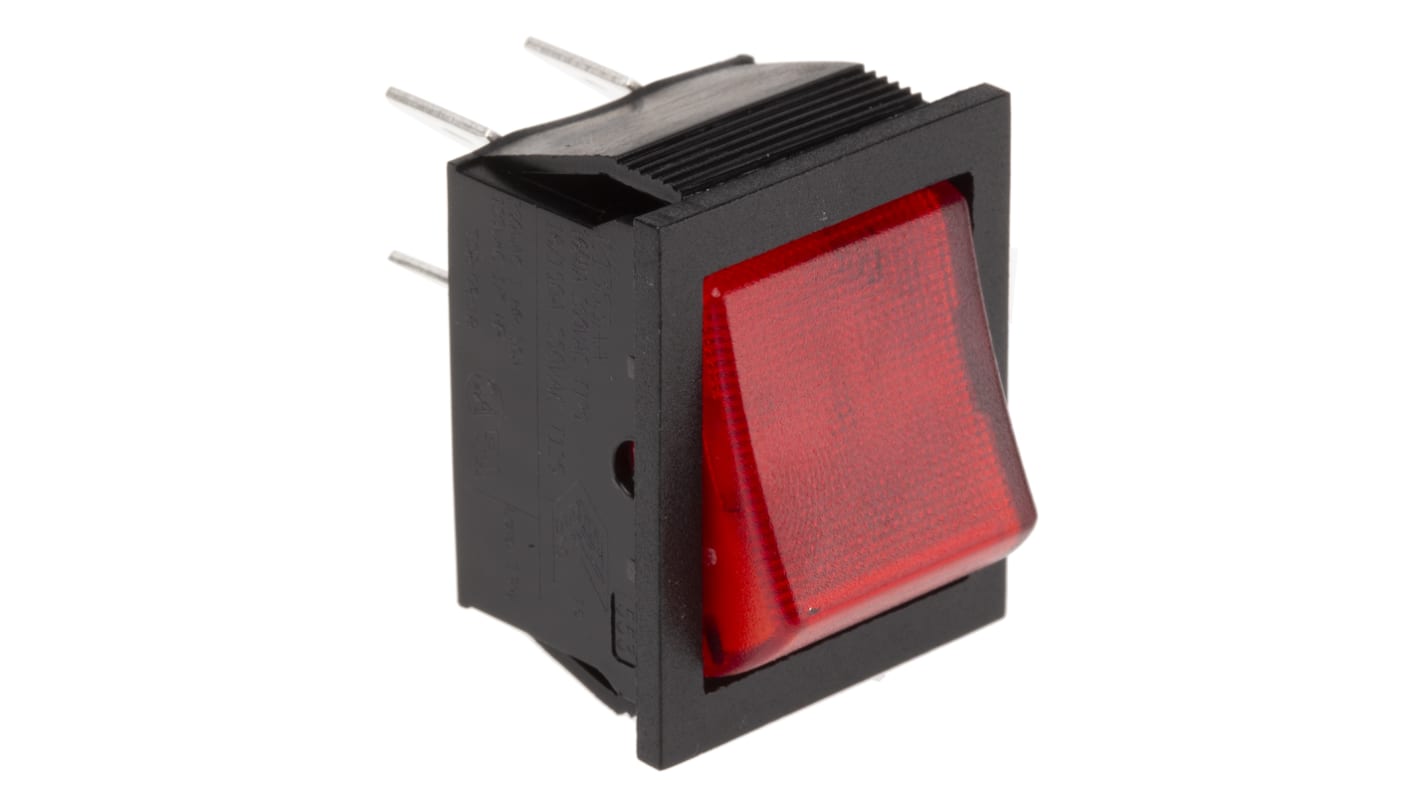 Interruttore a bilanciere Arcolectric (Bulgin) Ltd, DPST, On-Off Illuminato, Rosso