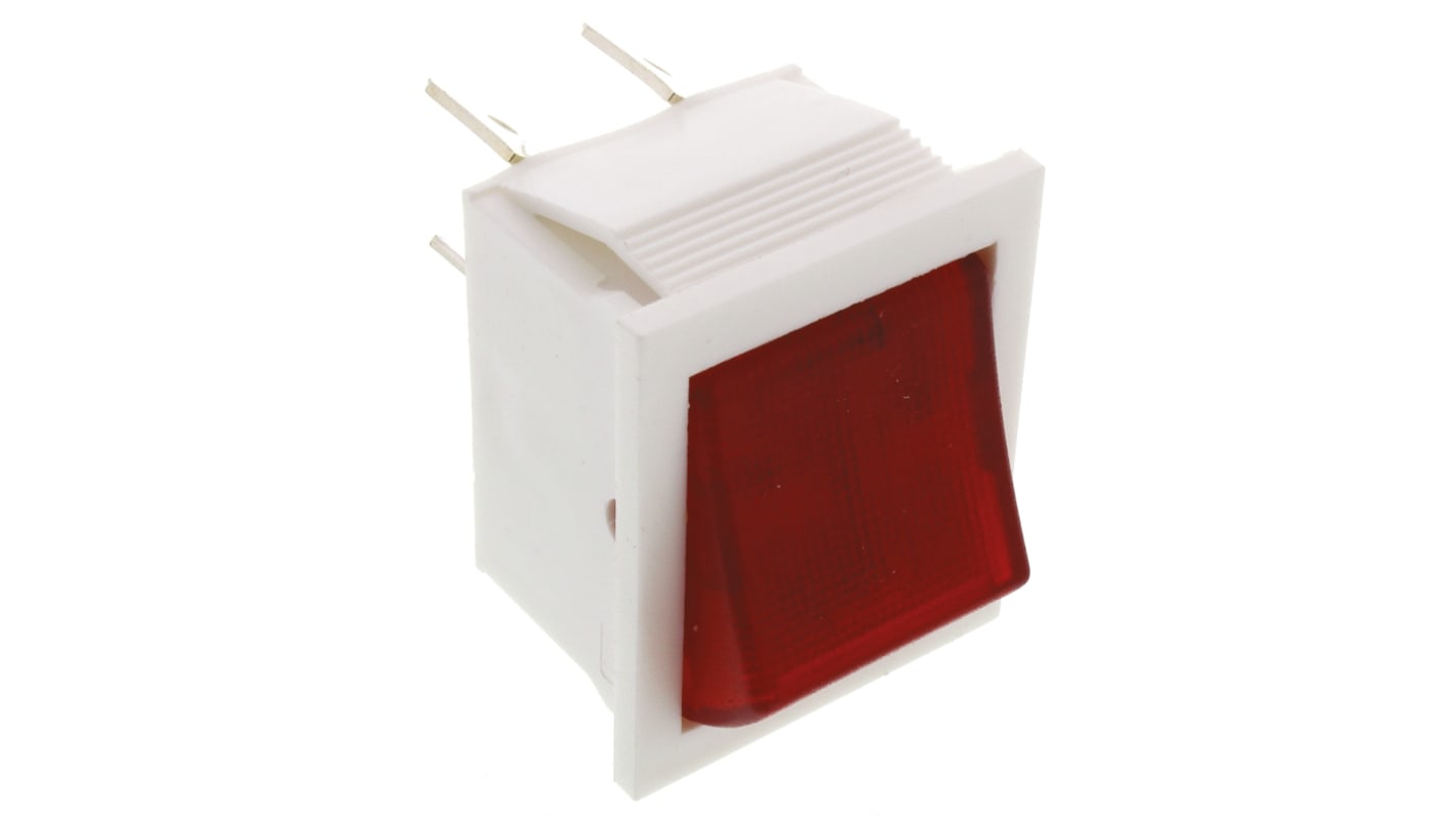 Interruttore a bilanciere Arcolectric (Bulgin) Ltd, DPST, On-Off Illuminato, Rosso