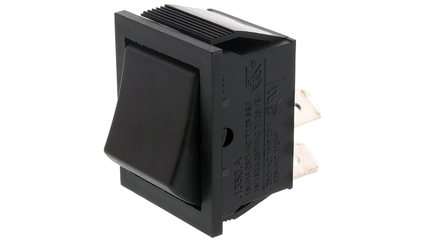 Arcolectric (Bulgin) Ltd DPST, On-Off Rocker Switch Panel Mount