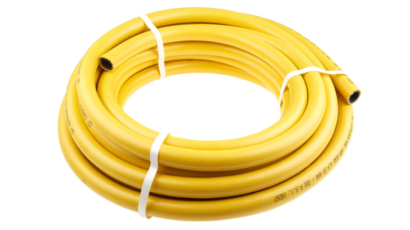 RS PRO TPE, Hose Pipe, 19mm ID, 29mm OD, Black, Yellow, 15m