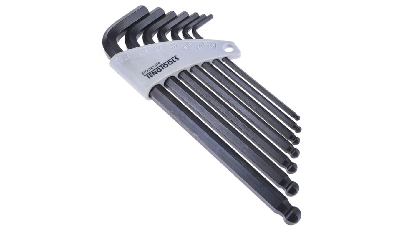 Teng Tools 7 piece L Shape Imperial Hex Key Set, 5/32 → 3/8in