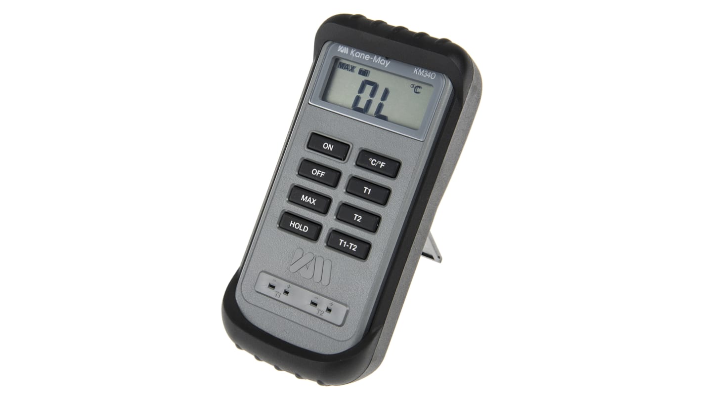 Comark Digital Thermometer, KM340, Differential, 2-Kanal bis +1300°C ±0,2 % max, Messelement Typ K, DKD/DAkkS-kalibriert