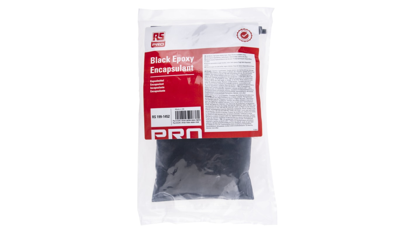 Pack de Résine d'enrobage RS PRO Epoxy Noir 1000 g