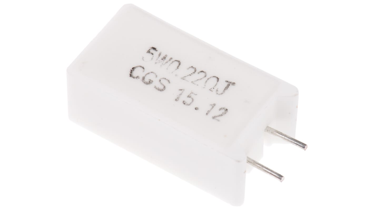 TE Connectivity 220mΩ Wire Wound Resistor 5W ±5% SQMW5R22J