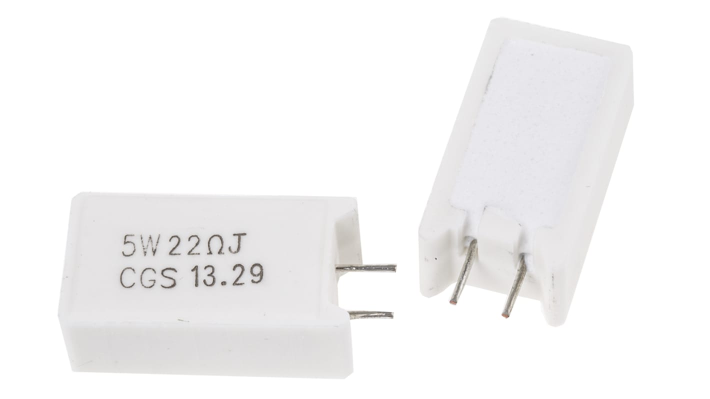TE Connectivity 22Ω Wire Wound Wirewound Through Hole Fixed Resistor 5W ±5% SQMW522RJ