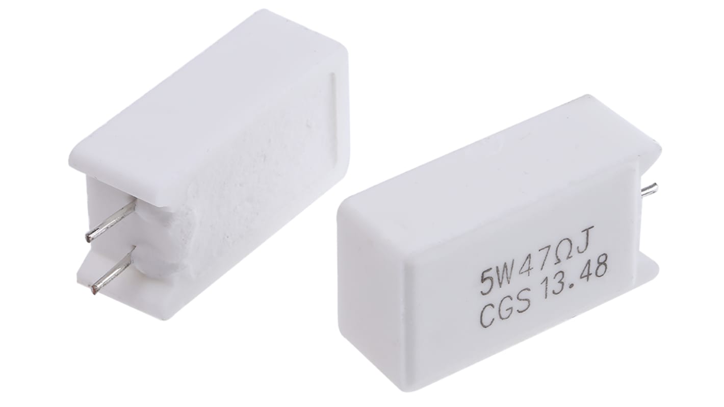 Resistencia TE Connectivity, de 47Ω ±5%, 5W, Serie SQM5