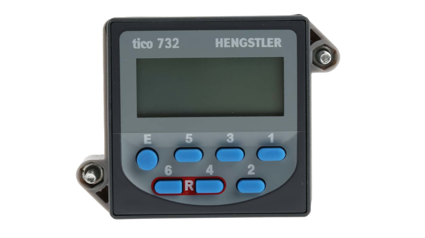 Contador Hengstler de Horas, con display LCD de 6 dígitos, 12 → 24 V dc