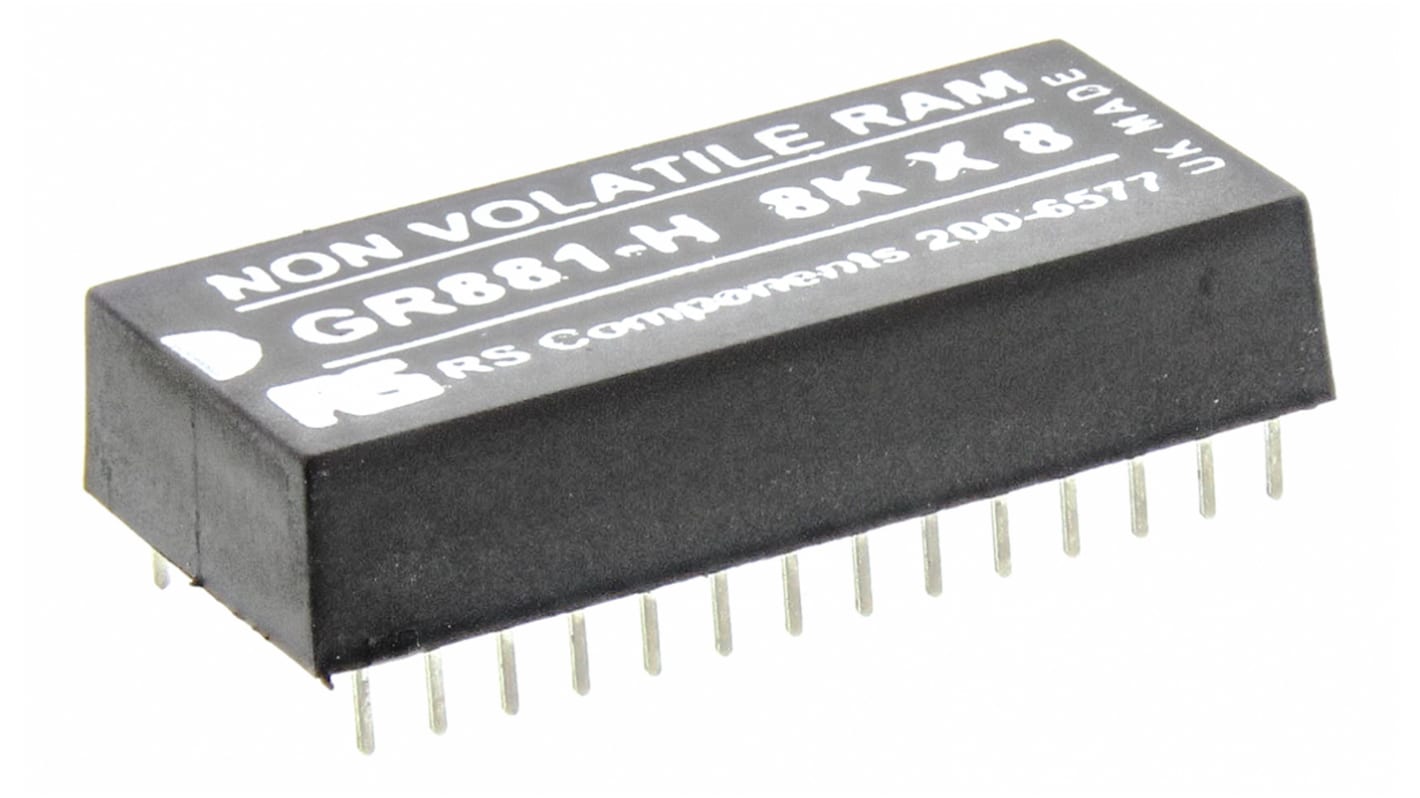 Greenwich Instruments 64Kbit NVRAM, 并行接口, 8K x 8 位, 最长随机存取70ns, PDIP, 28针, GR881-HT