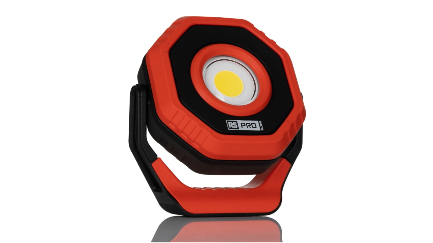 RS PRO Rechargeable COB LED Work Light, USB Plug, 15W, IP65