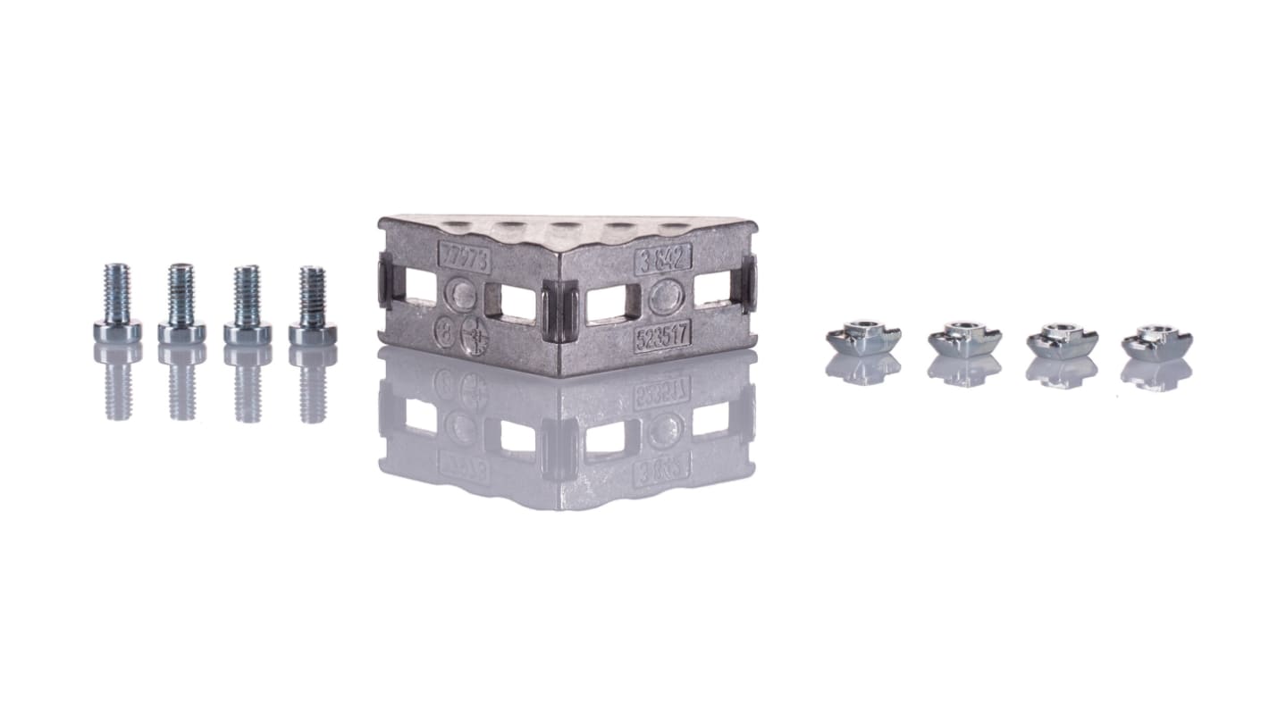 Support de montage Bosch Rexroth, profilé 20 mm, L. 20mm, filetage M4, rainure 6mm en Aluminium, Aluminium moulé