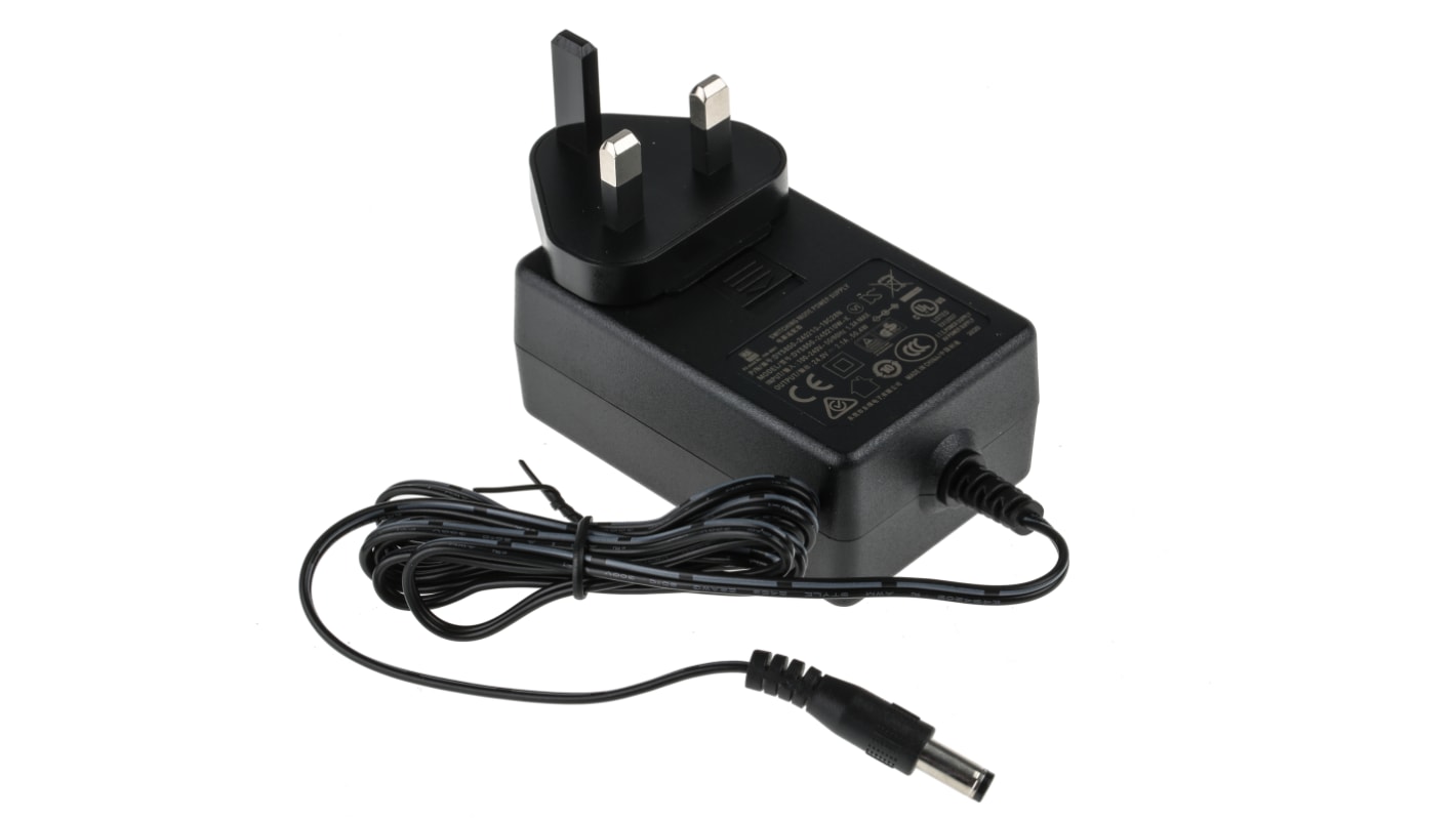 RS PRO 50.4W Plug-In AC/DC Adapter 24V dc Output, 2.1A Output