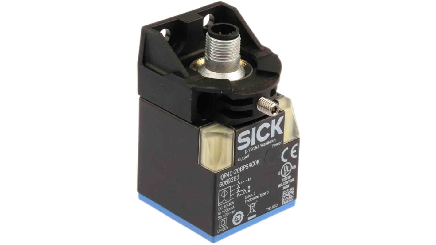 Sick Inductive Block-Style Proximity Sensor, 20 mm Detection, PNP Output, 10 → 30 V, IP68