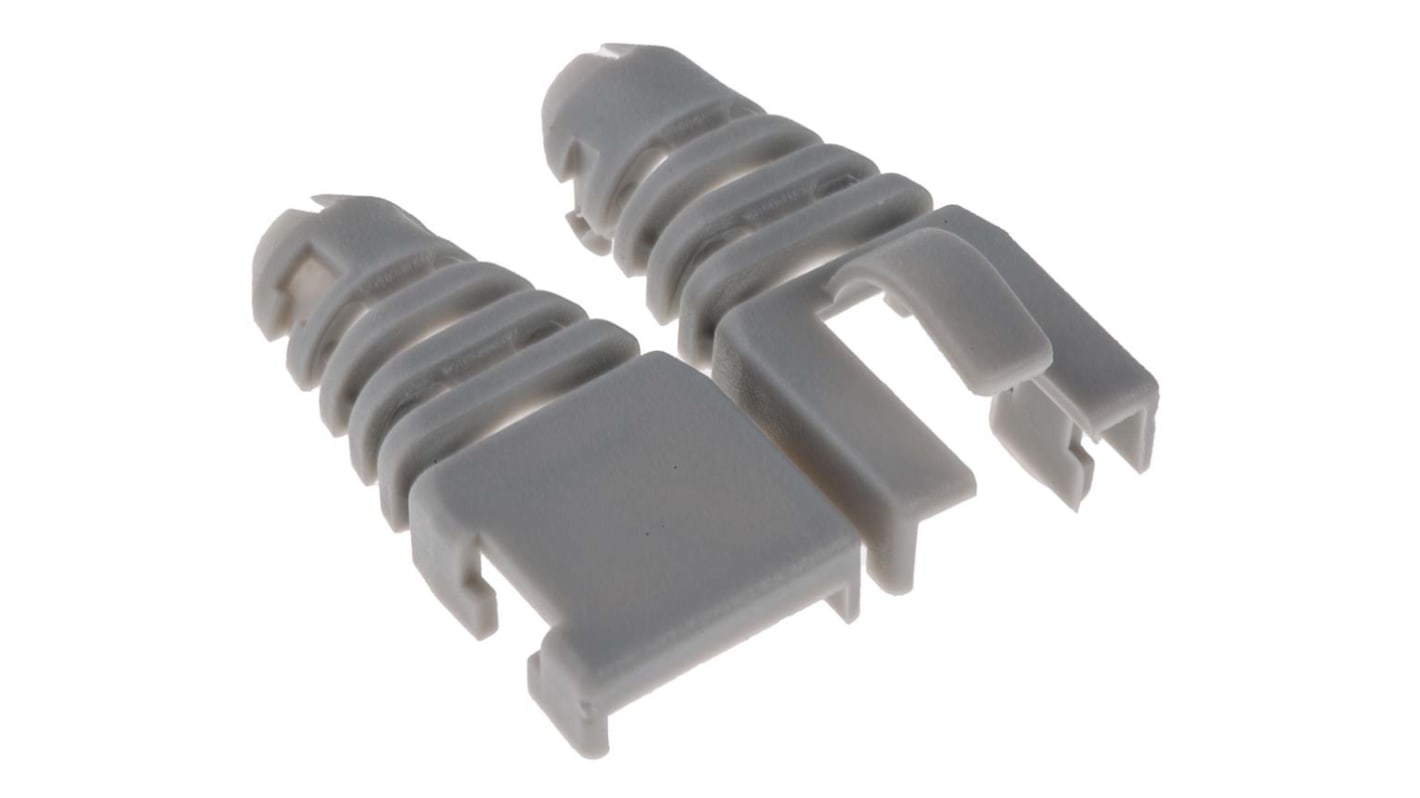 Krytka konektoru RJ, RJ45, Šedá, Ano, hloubka: 12.7mm, délka: 32.004mm