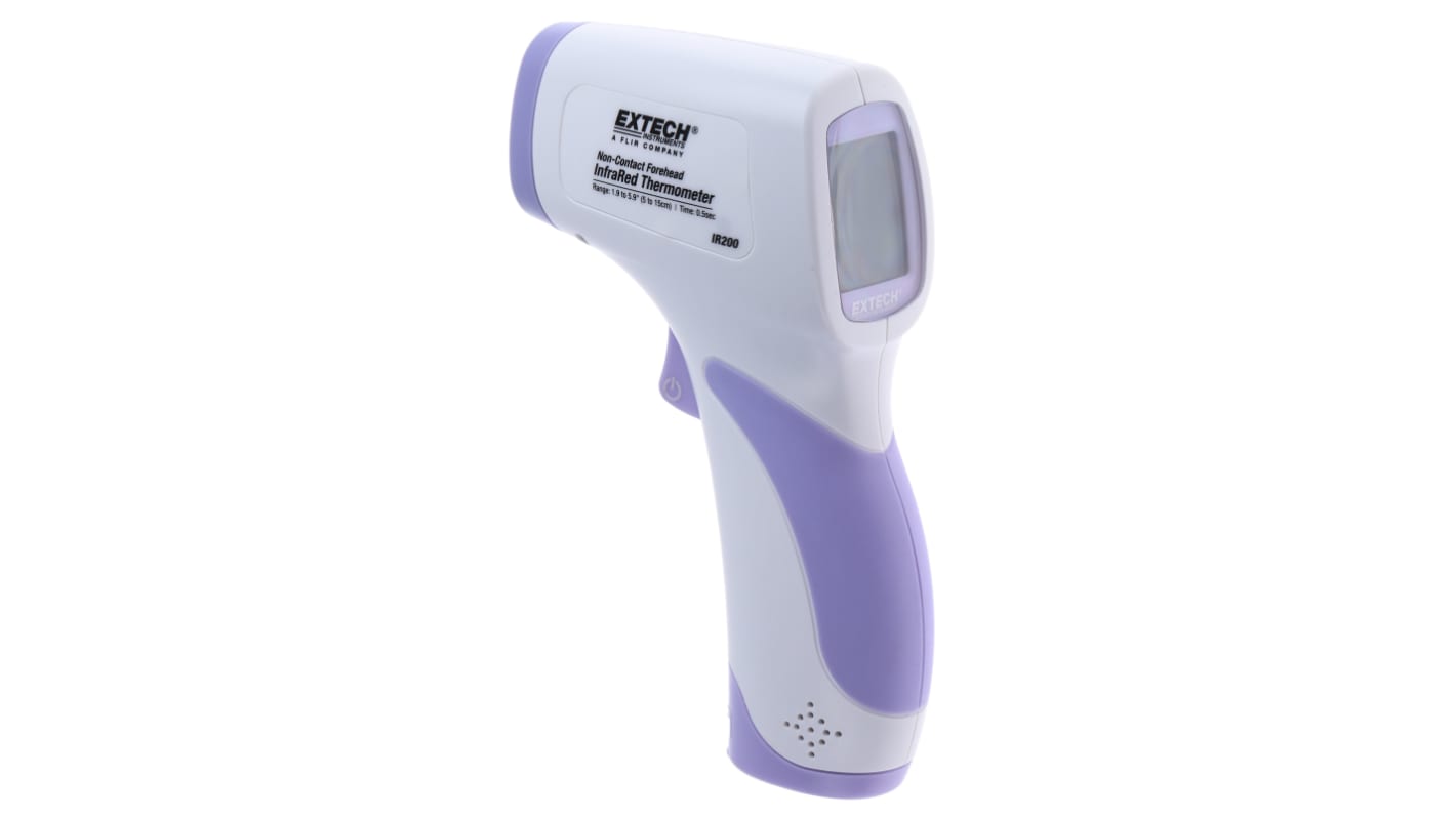 Extech IR200 Stirnkopf Infrarot-Thermometer 15:1, bis +42.5°C, Celsius/Fahrenheit geeignet für Körpertemperaturmessungen