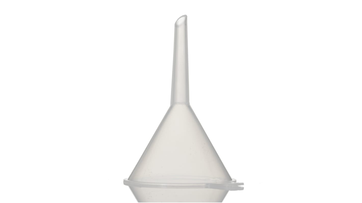 RS PRO PP Funnel, With 40mm Funnel Diameter, 5mm Stem Diameter