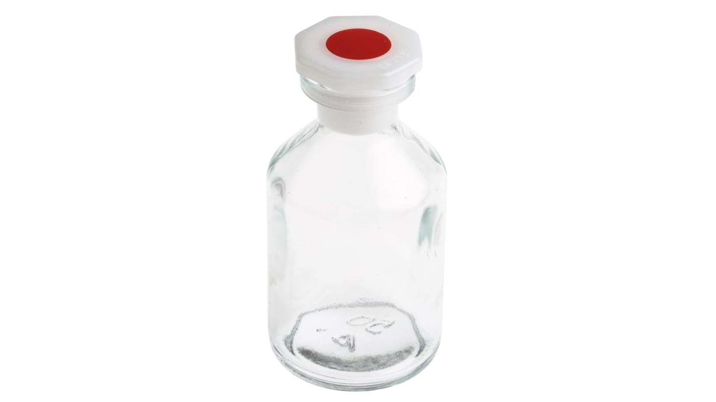 RS PRO 50ml Glass Narrow Neck Reagent Bottle