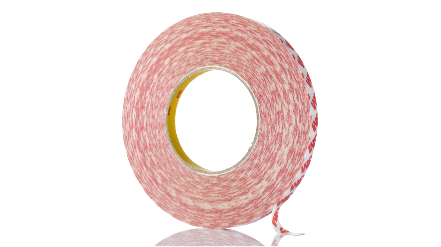 3M GPT -020F Clear Double Sided Plastic Tape, 0.202mm Thick, 11.3 N/cm, PP Backing, 12mm x 50m