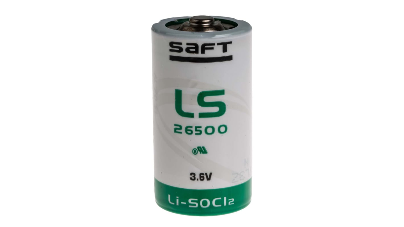 単2形電池 SAFT リチウム塩化チオニルバッテリ,公称電圧 3.6V