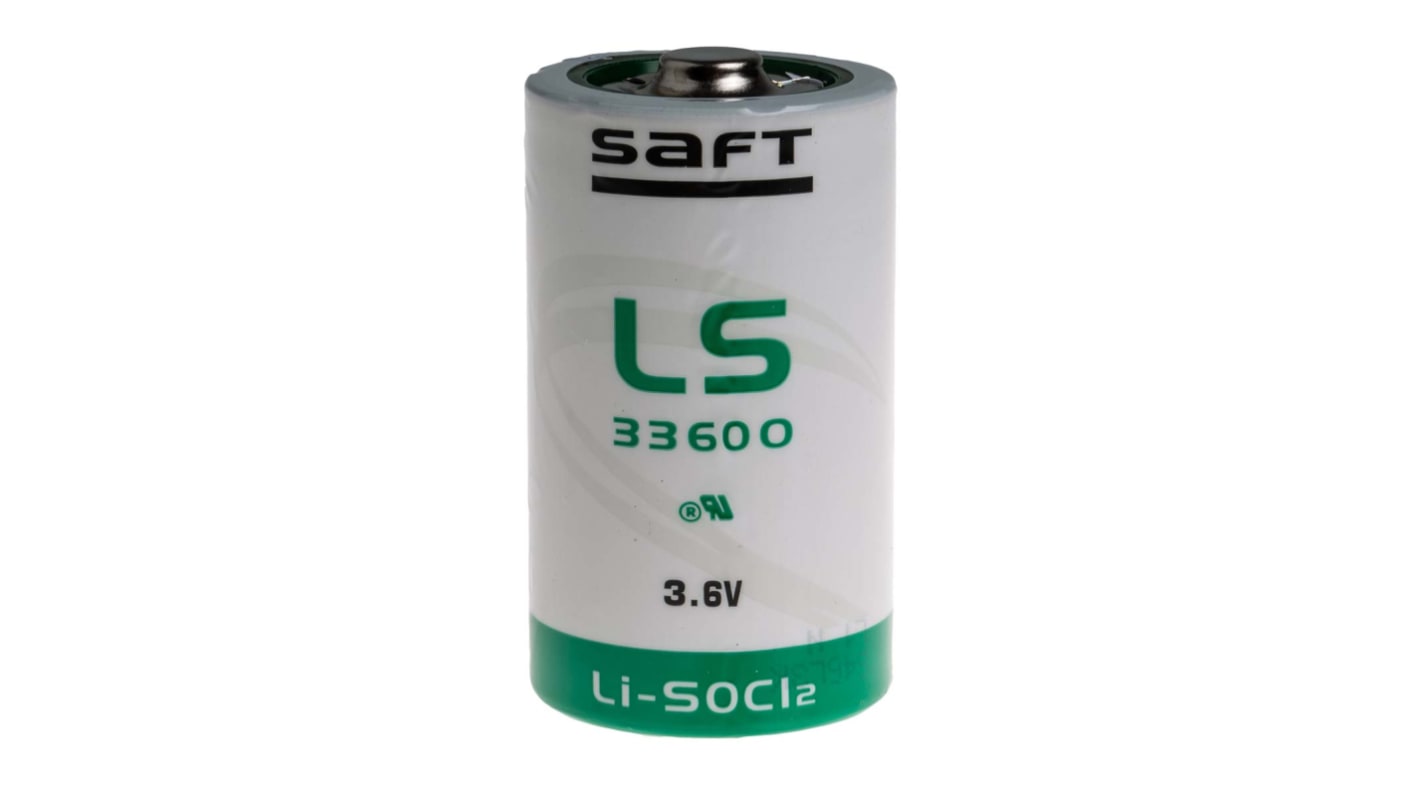 Saft 3.6V D batteri Litium-tionylklorid, 17Ah