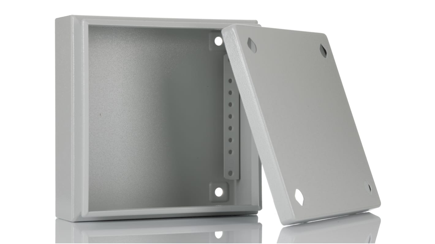 Rittal KX Series RAL7035 Steel Enclosure, IP66, IK08, 200 x 200 x 80mm