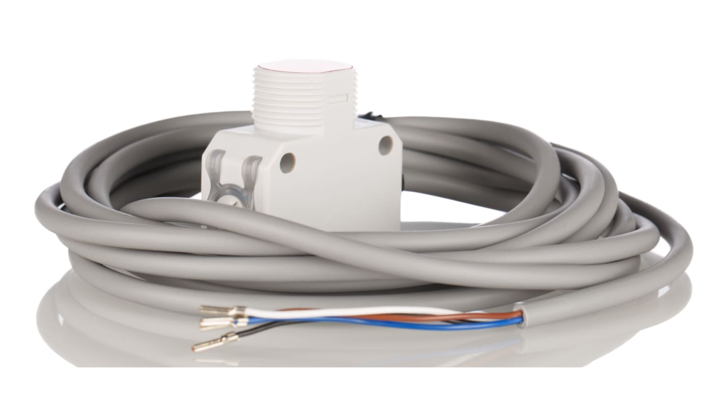 FotocélulaCilindro, Bloque RS PRO, Sistema Supresión de Fondo, alcance 0,1 m, salida PNP NONC, Cable de 2 m, IP67