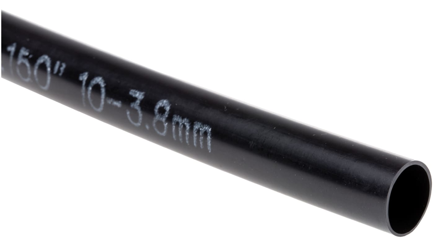 Tubo termorretráctil TE Connectivity de Polímero Negro, contracción 3:1, Ø 10.1mm, long. 1.2m