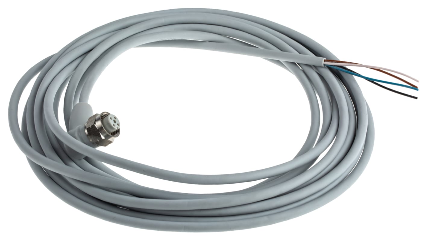 Cable de conexión Pepperl + Fuchs, con. A M12 Hembra, 4 polos, con. B Sin terminación, long. 5m, 250 V, 4 A, IP67,