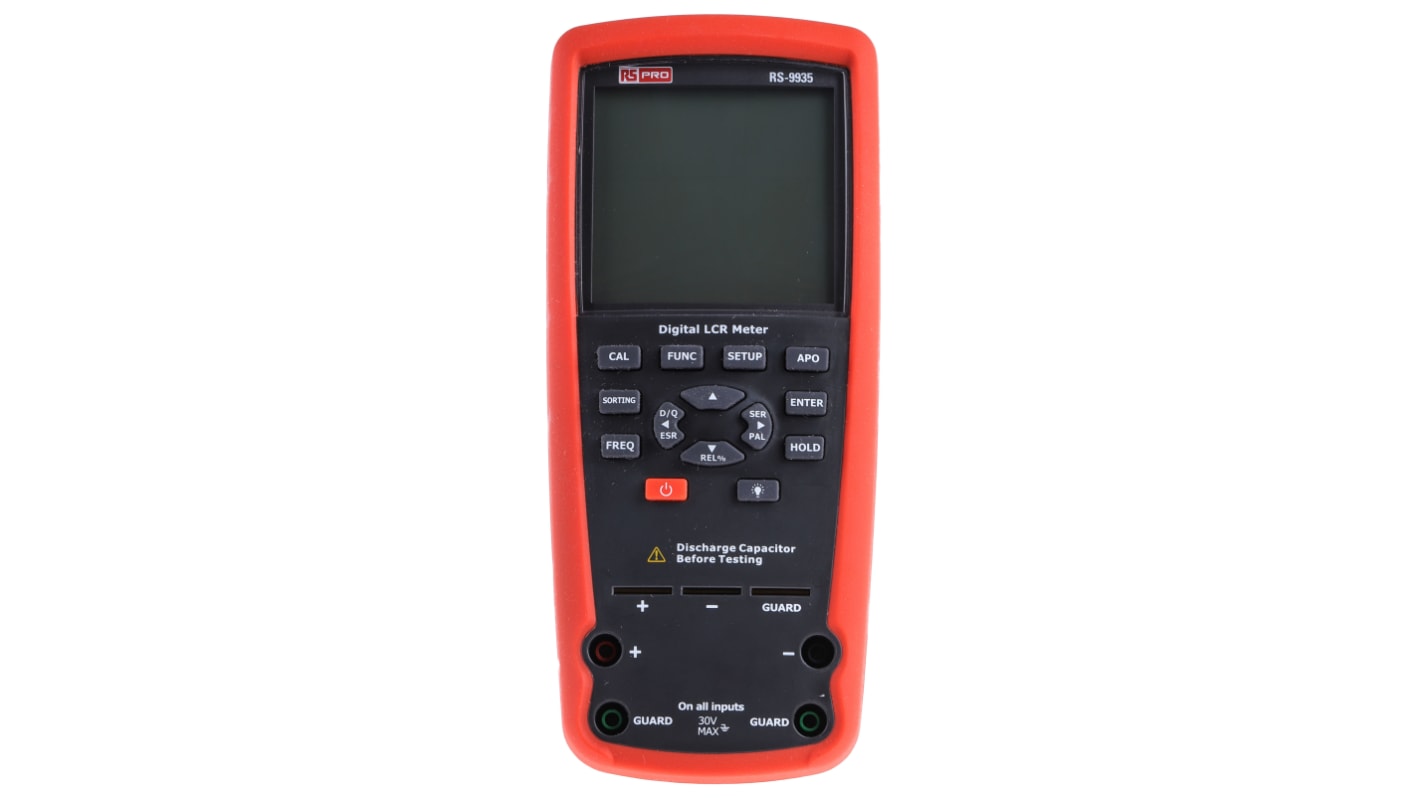 Tester LCR Portatile RS PRO RS-9935, 2mF max, 200 MΩ max, 2000H max, 100kHz