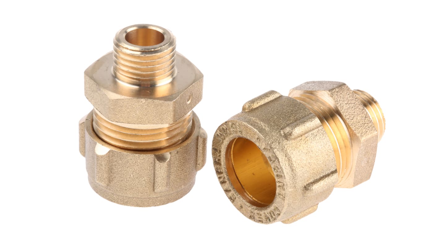 RS PRO Brass Compression Fitting, Straight Coupler