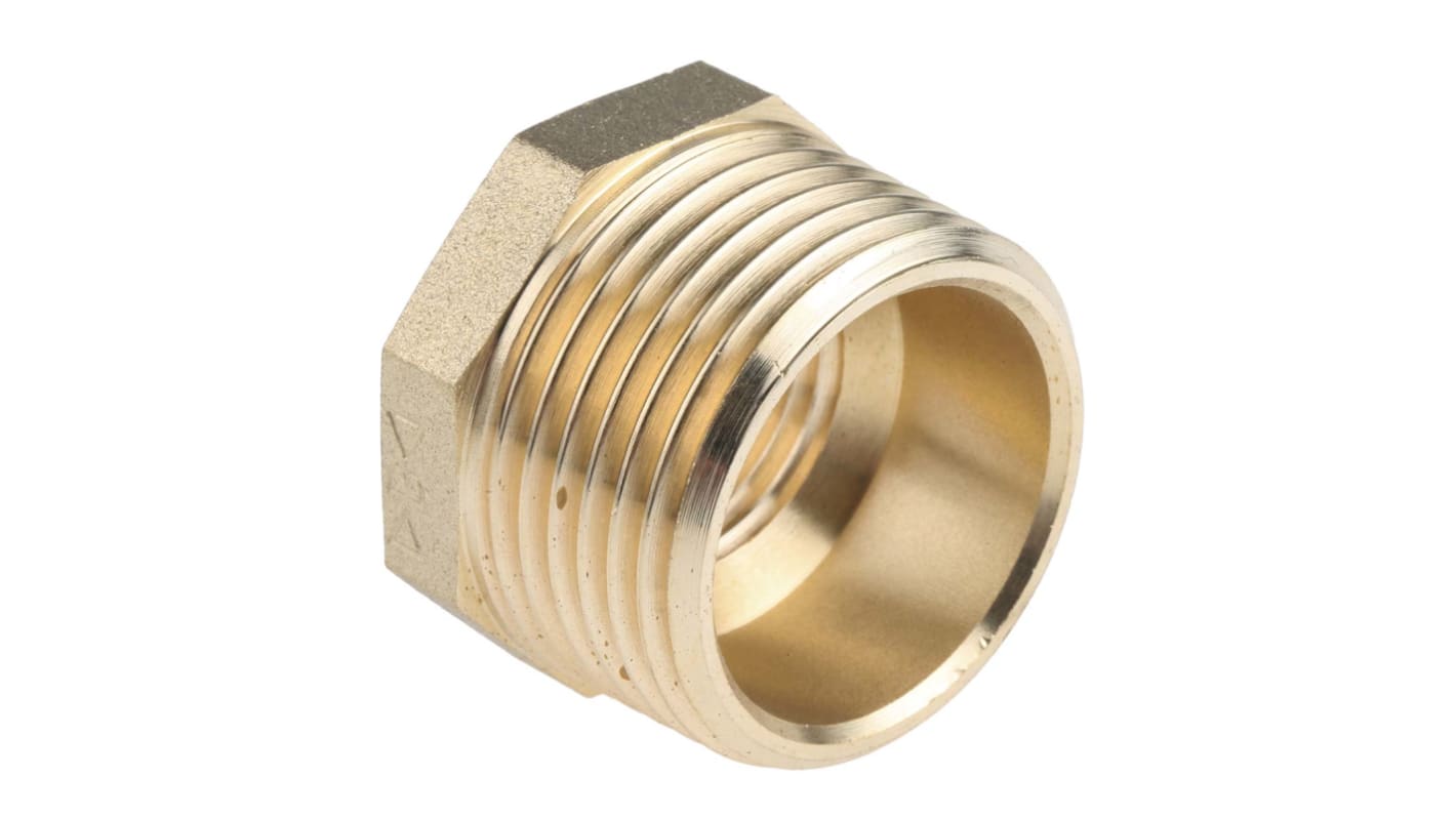 RS PRO Threaded Fitting, Straight Reducer Bush, Male BSP 1in to Female BSP 1/2in