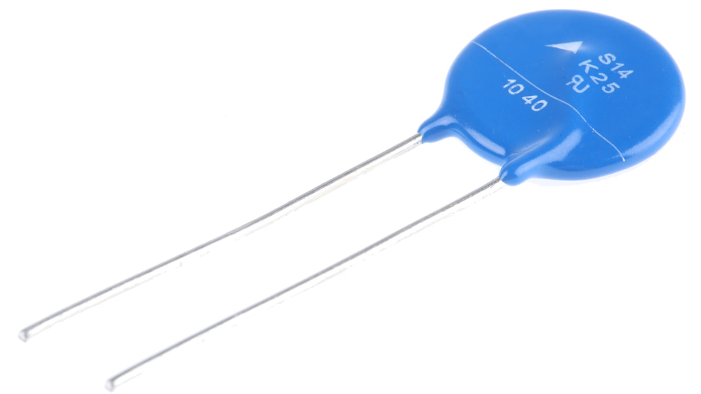 EPCOS Metalloxid-Varistor, 5.85nF, 39V, 25V, 7J, Metall / 10A, 1000A max., mm, Ø 15.5mm, 4.2mm