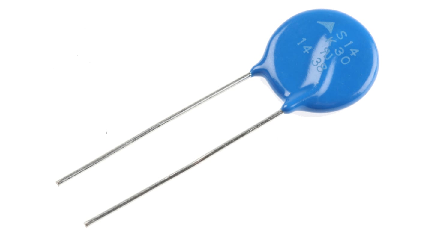 Epcos Metalloxid-Varistor, 4.95nF, 47V, 30V, 9J, Metall / 10A, 1000A max., mm, Ø 15.5mm, 4.4mm