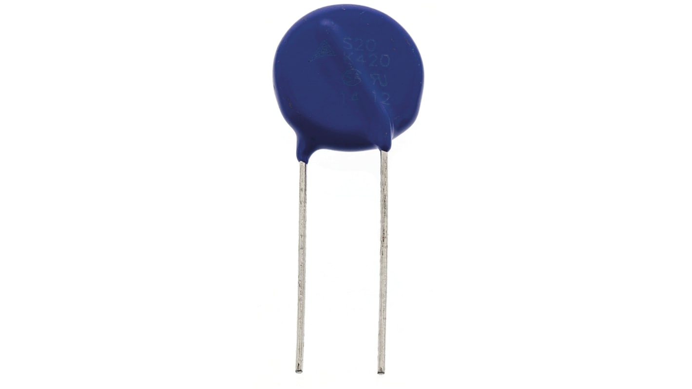 EPCOS Metalloxid-Varistor, 550pF, 680V, 420V, 175J, Metall / 100A, 8000A max., mm, Ø 21.5mm, 6.5mm