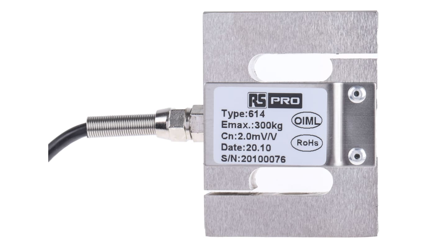 RS PRO Load Cell, 300kg Range, Compression, Tension Measure