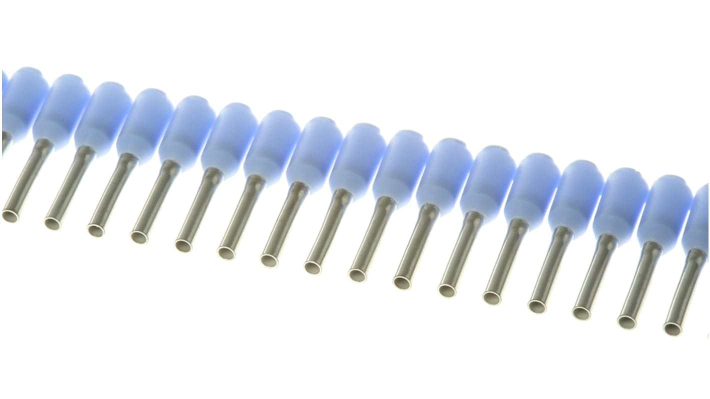 Boccola a crimpare Weidmuller, Isolato, Blu, lunghezza pin 8mm, filo max 0.75mm², 18AWG