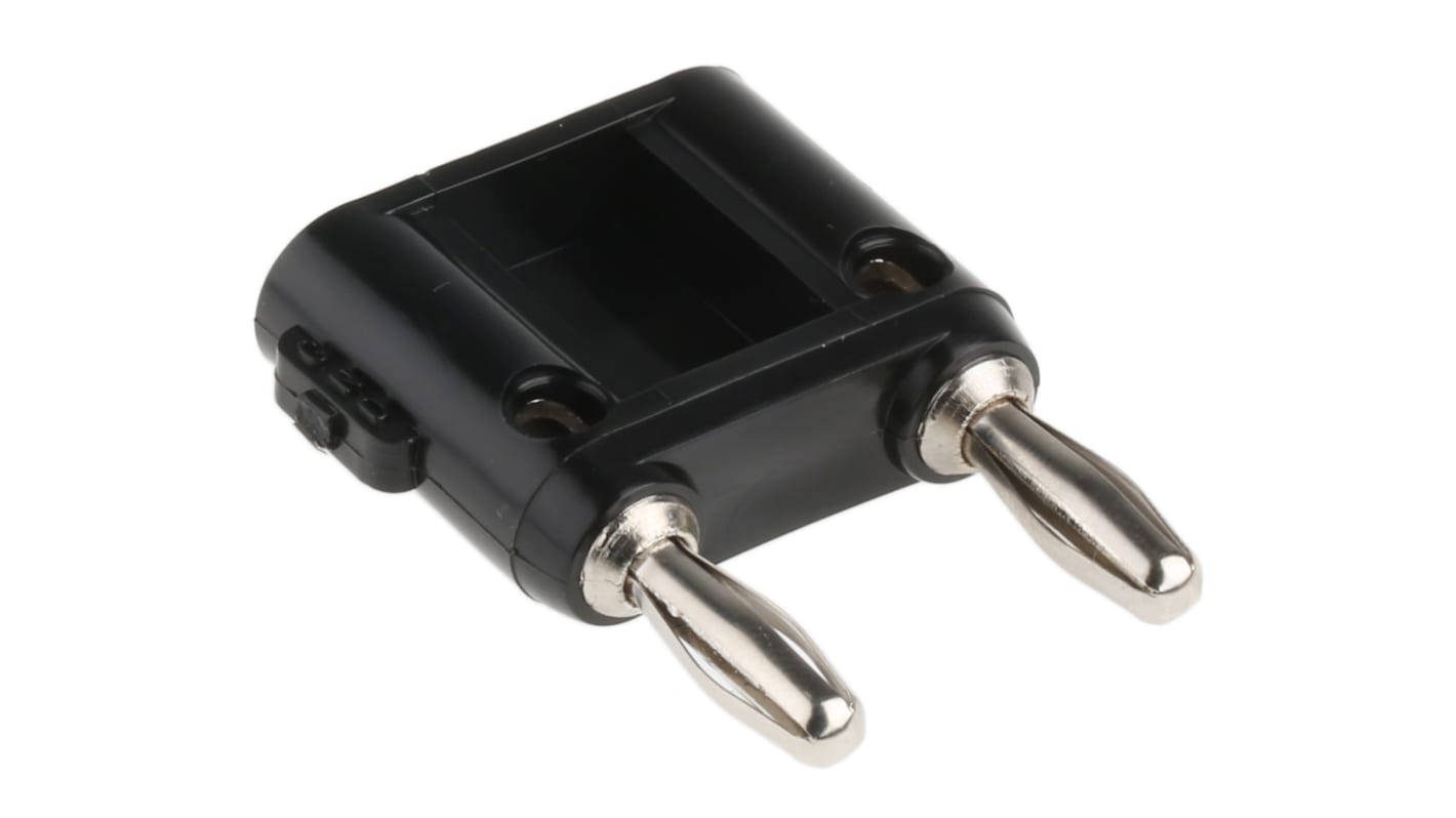 Conector banana Macho, 15A, 5000V, Contacto Níquel, Negro