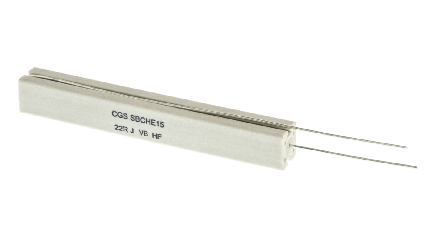 TE Connectivity 22Ω Wire Wound Resistor 17W ±5% SBCHE1522RJ