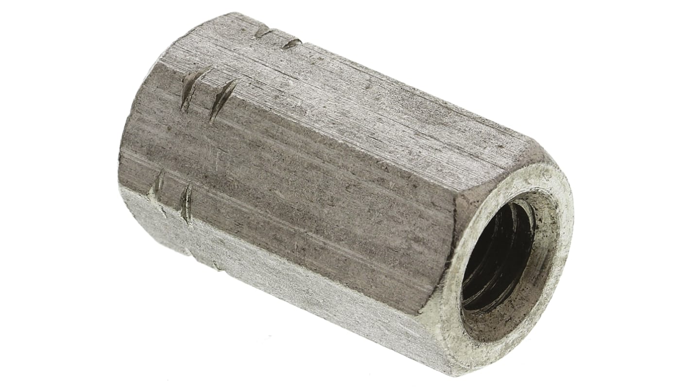 24mm Plain Stainless Steel Coupling Nut, M8, A4 316