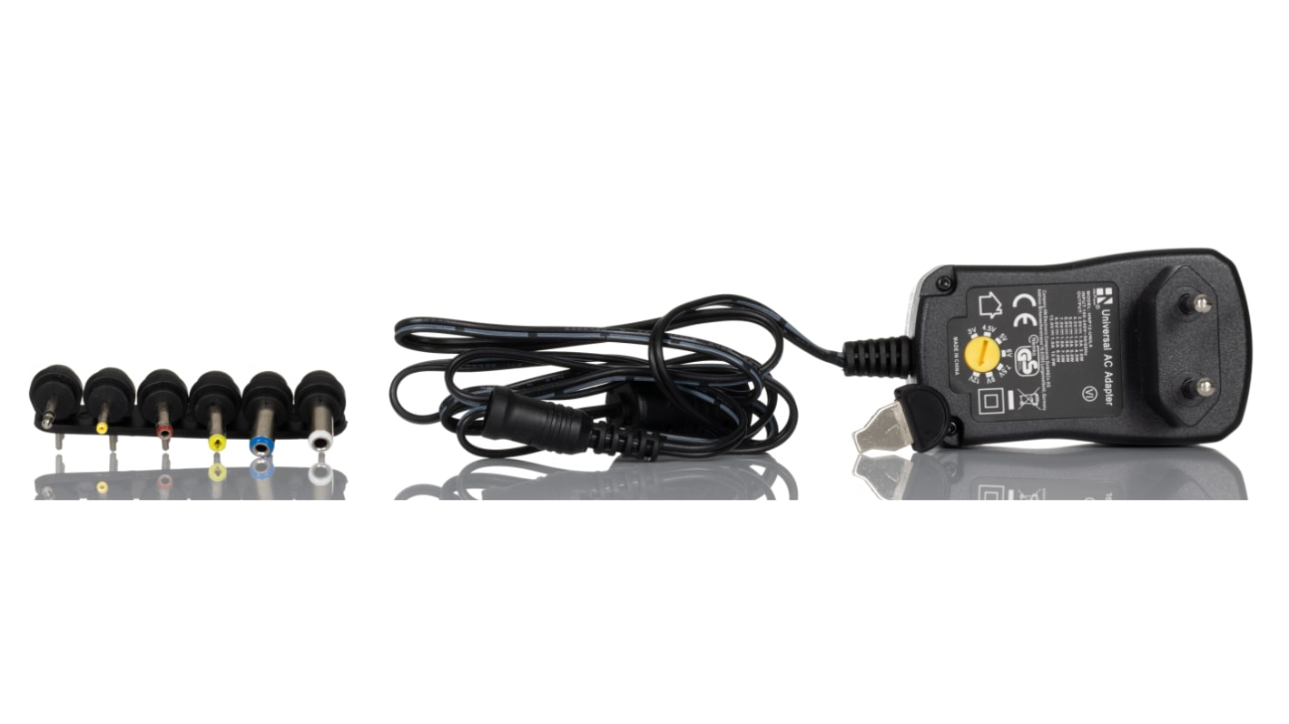 RS PRO 7-Kanal Steckernetzteil AC/DC-Adapter 3W, 90 → 264V ac, 3 V dc, 4.5 V dc, 5 V dc, 6 V dc, 7.5 V dc, 9 V