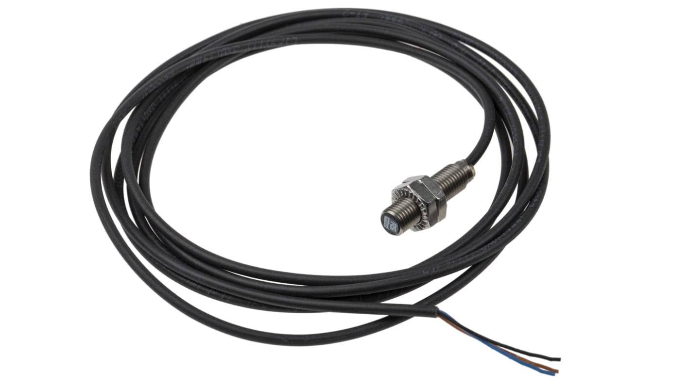 RS PRO Inductive Barrel-Style Proximity Sensor, M8 x 1, 2 mm Detection, PNP Output, 10 → 30 V dc, IP68