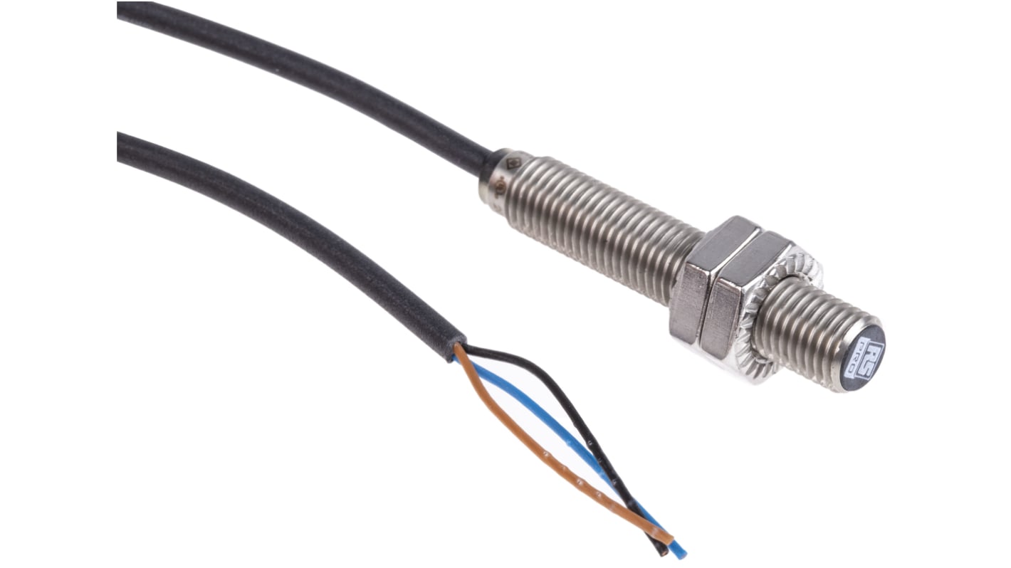 Sensor de proximidad RS PRO, M8 x 1, alcance 2 mm, salida PNP, interfaz IO-Link, 10 → 30 V dc, IP68