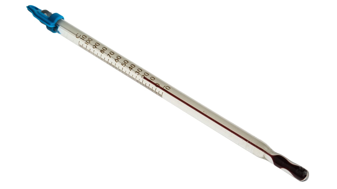 Brannan Glasthermometer, Spiritus rot, ±1 Teilung, Typ Eintauchen