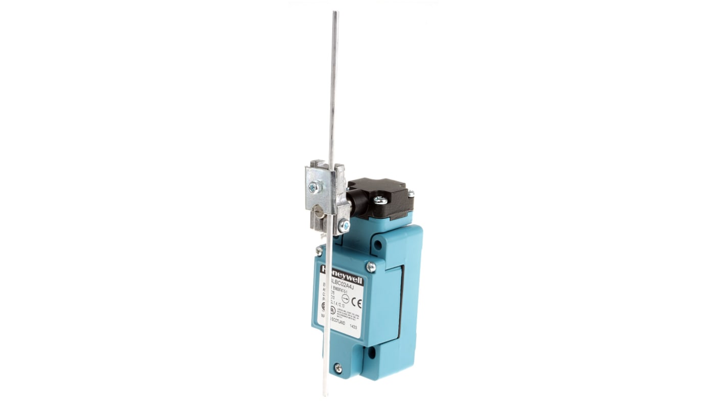 Honeywell GLB Series Rod Limit Switch, NO/NC, IP67, SPDT, Die Cast Zinc Housing, 600V ac Max, 10A Max