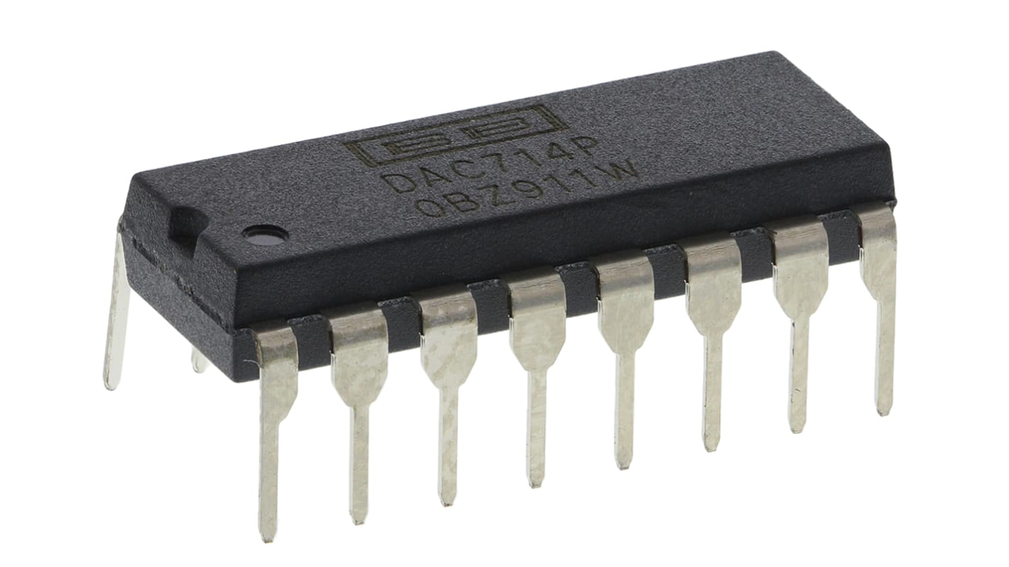 Texas Instruments DAC714P, Serial DAC, 86ksps, 16-Pin PDIP