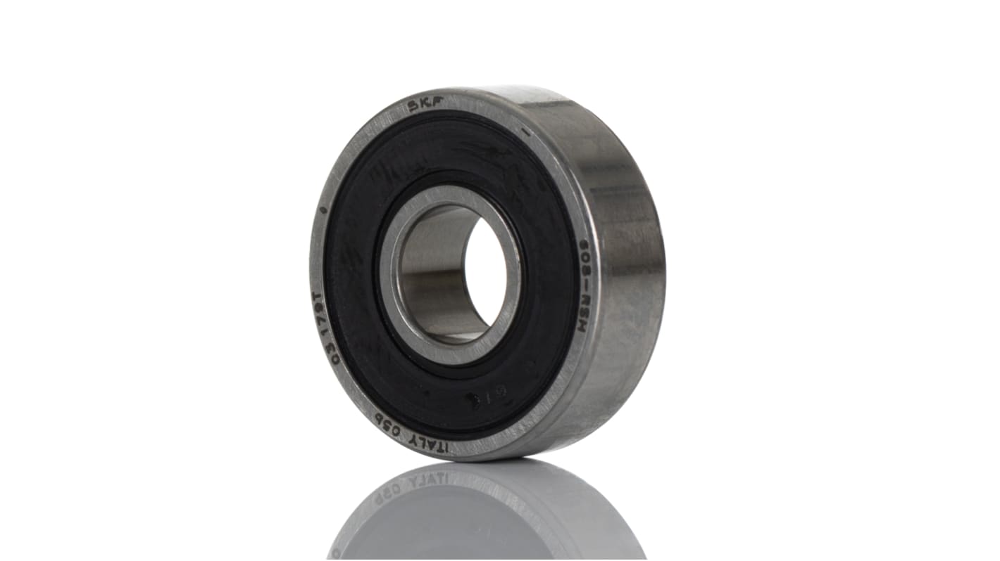 SKF 608-RSH Single Row Deep Groove Ball Bearing- One Side Sealed 8mm I.D, 22mm O.D