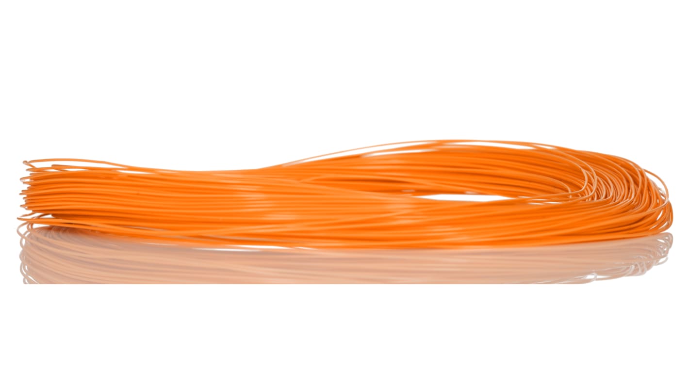 RS PRO Einzeladerleitung 0,05 mm², 30 AWG 50m Orange ETFE isoliert