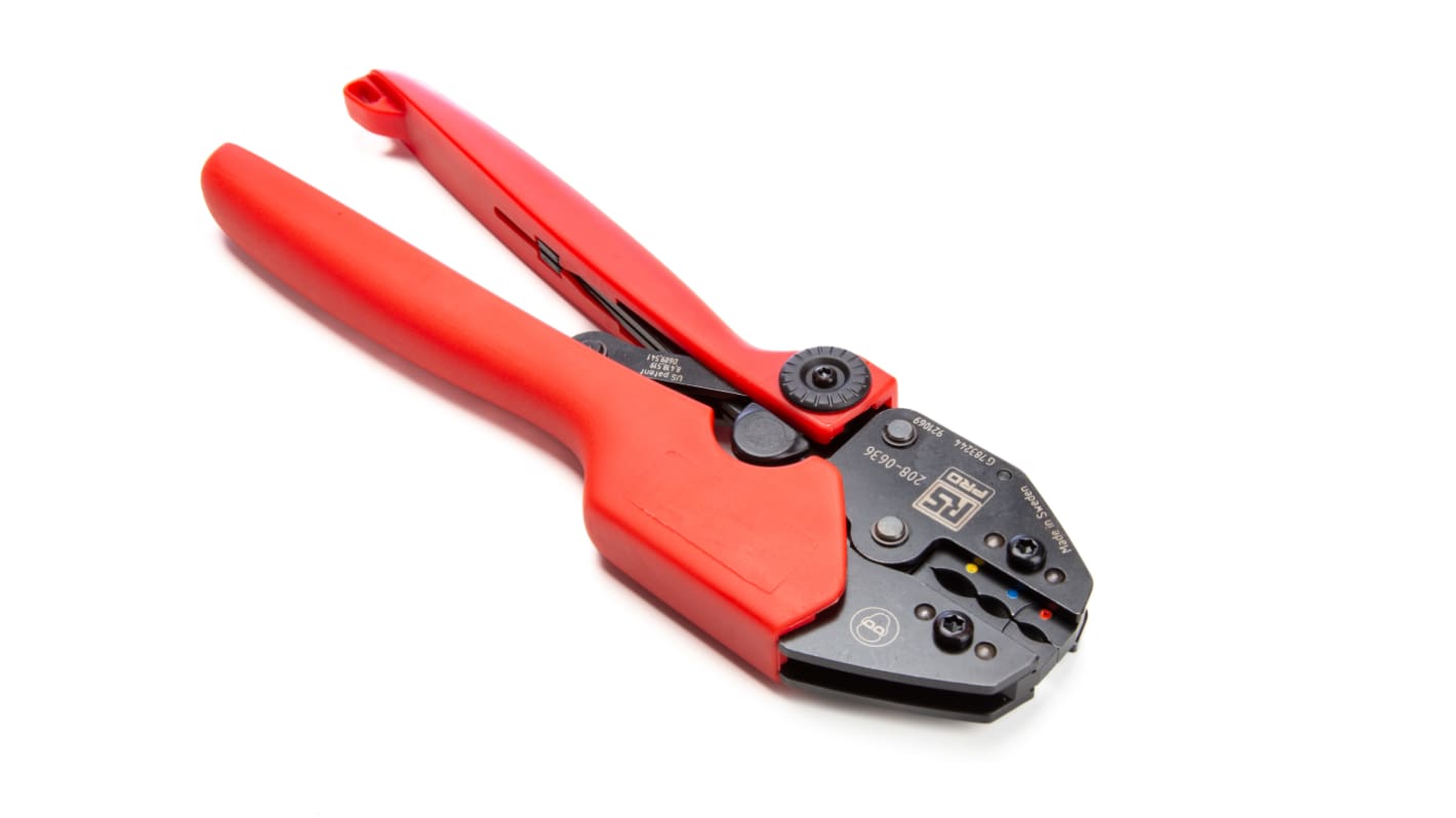 RS PRO Hand Ratcheting Crimp Tool for Insulated Spade Connectors, 0,5 → 6mm² Wire