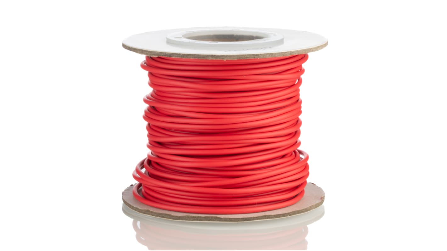 RS PRO Einzeladerleitung 3,3 mm², 12 AWG 30.5m Rot MPPE isoliert 1C Litzen