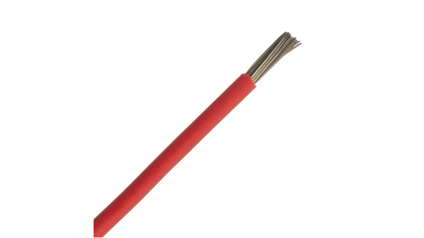 RS PRO Red 0.81 mm² Hook Up Wire, 18 AWG, 1C, 305m, MPPE Insulation